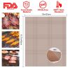 BBQ Grill Mat Non-Stick Mesh Mat Baking Sheet Liner Reusable Reversible Washable for Outdoor Gas Charcoal