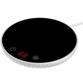 Desktop Electric Cup Warmer 8Hours Auto Off Overheating Protection Smart Timer Setting 2 Temperature Levels 104°F to 140°F Ceramic Heating Panel For O (Option: CoffeeWarmer White)