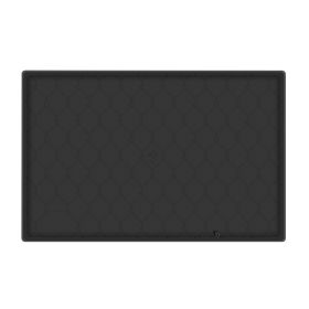 Silicone Under Sink Mat for Cabinet 34x22" Sink Cabinet Protector Mat Kitchen Bathroom Cabinet Liner with Drain Hole Hold Up to 3 Callons Liquid (Option: SiliconeSinkMat Black)